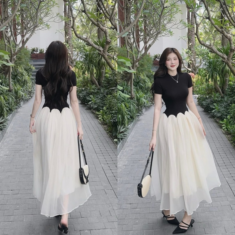 [𝐁𝐞𝐬𝐭 𝐒𝐞𝐥𝐥𝐞𝐫] Váy thiết kế Shi Shang, váy phối tơ xoè uốn sóng có Bigsize | BigBuy360 - bigbuy360.vn