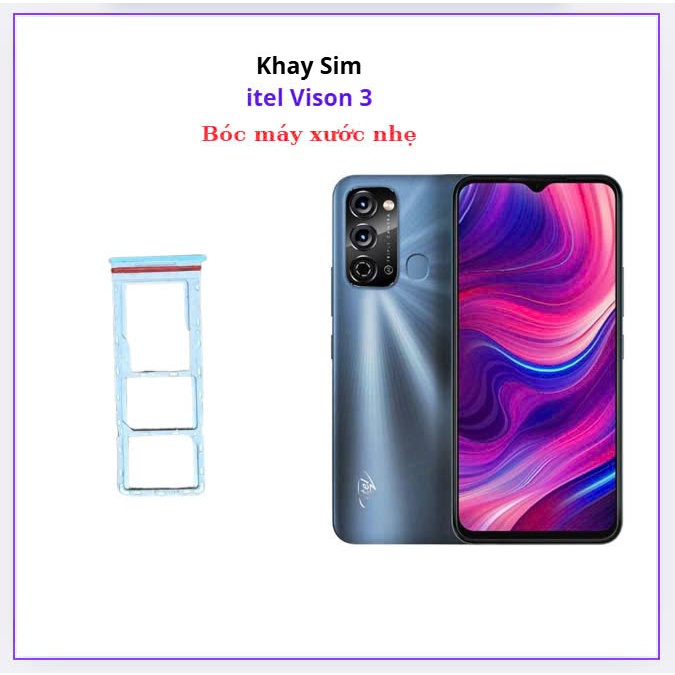 Khay sim itel vison 3,bóc máy