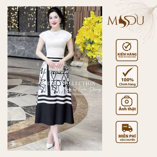 Váy Thiết Kế MDU3646 Chất Liệu Lụa Cao Cấp, Dáng Váy Xòe Nhẹ Nhàng Từ MDU K43-D2-5