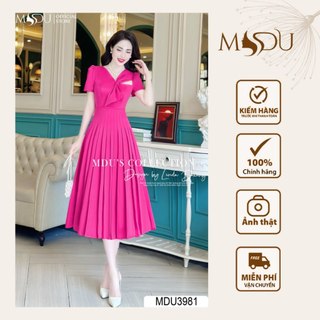 Váy Tiểu Thư MDU3981 Dáng Xòe Xếp Ly Phối Cut-out Tinh Tế Từ MDU K54-D2-5