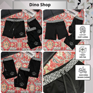 Quần Đùi Nam DSQ Cạp Chữ In Hình Lá Phong Siêu Đẹp - Quần Đùi Nam DSQ Chất Nỉ Cao Cấp