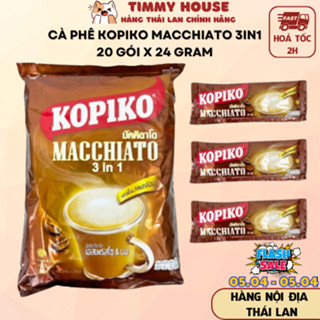 Cà Phê Sữa Kopiko Macchiato 3in1 Thái Lan Cafe Sữa Hòa Tan Thơm Ngon Đậm Vị Gói Lớn HSD 05/2026