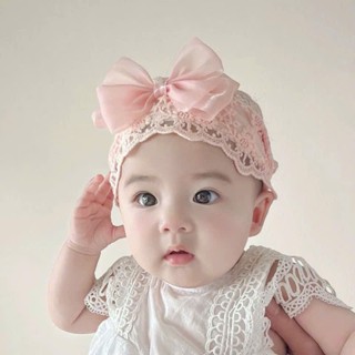 Băng Đô Ren Nơ Xinh Che Thóp Cho Bé Gái Từ 5-12kg – Chất Cotton Mềm