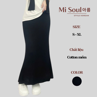 Chân Váy Đuôi Cá Dáng Dài Chất Thun Cotton Mềm BigSize, Váy Đuôi Cá Dáng Dài Mềm Mại Misoul 417