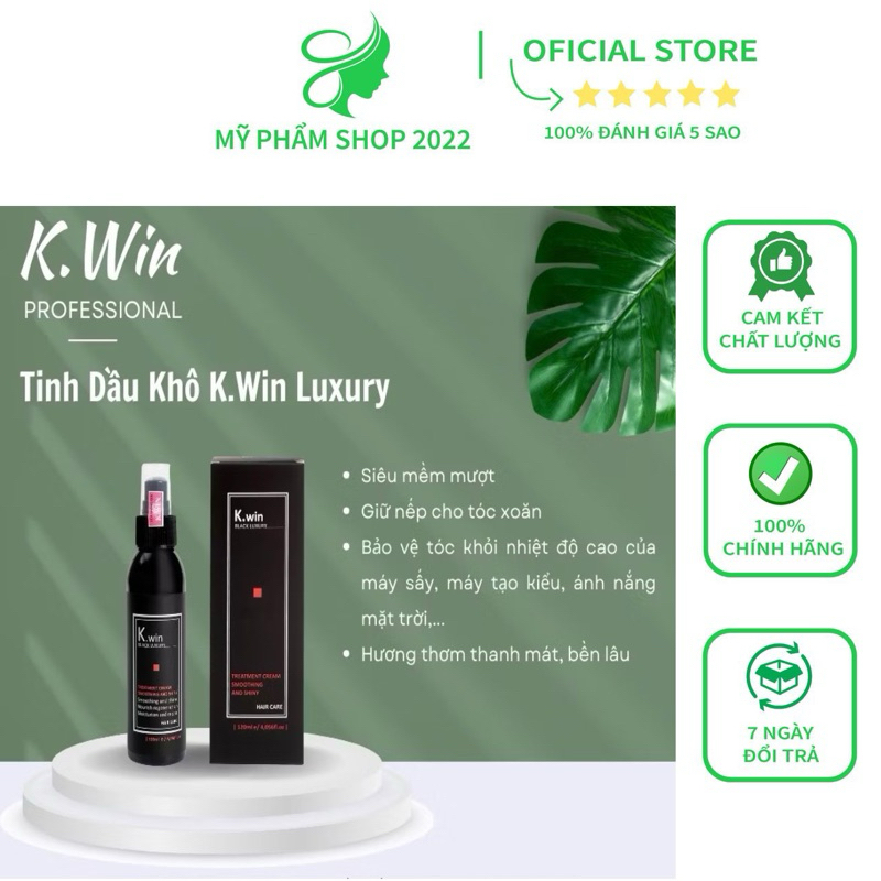 Tinh Dầu Dưỡng Tóc Khô Kwin black luxury 120ml Mềm Mượt Phục Hồi Tóc Hư Tổn
