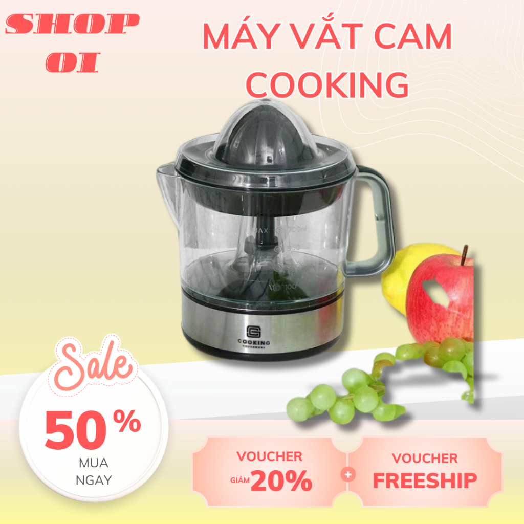 Máy vắt cam COOKING dung tích 700ml công suất 40w, Bảo Hành Chính Hãng.