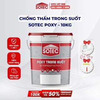  Keo Trong Suốt SOTEC - POXY  10 Lít Kg  Chống Thấm Sàn Nhà Vệ Sinh Sàn Nhà Tắm Gạch Men Gạch Đỏ Sành Sứ Bề Mặt Gỗ. 