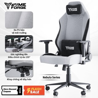 GAMEFORGE Ghế gaming, Nebula series kiểu dáng công thái học giúp thoải mái trong thời gian dài, chống gù lưng