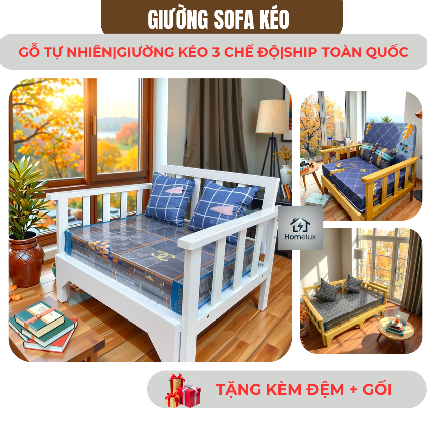[1mx2m]Giường Sofa Gấp Gọn, Giường kéo, Thông Minh Hai Trong Một - Giường Sofa Đa Năng - Sofa giường
