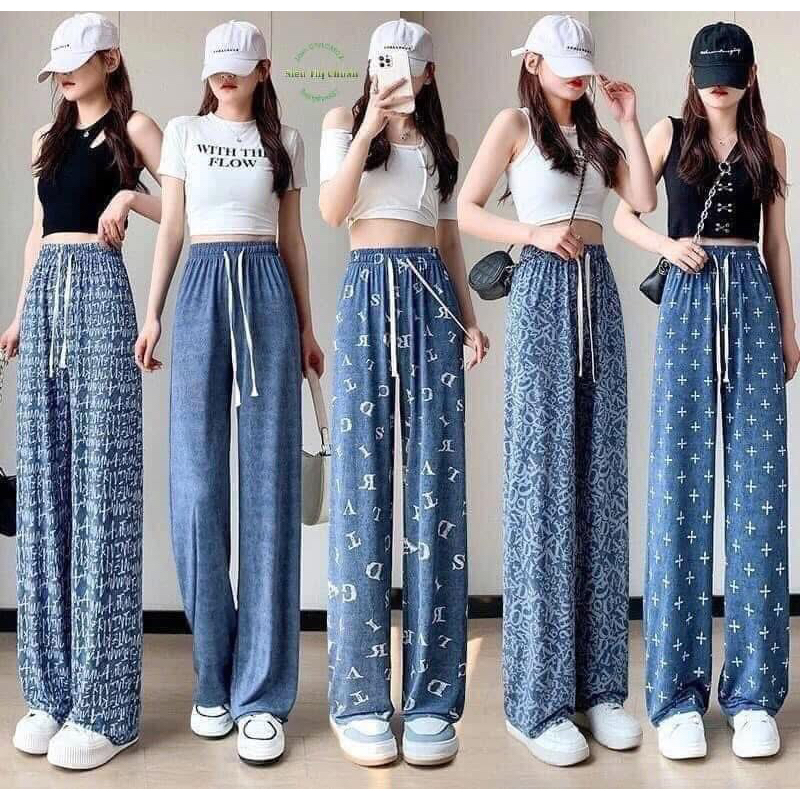 M74 QUẦN ỐNG SUÔNG DENIM LỤA BĂNG