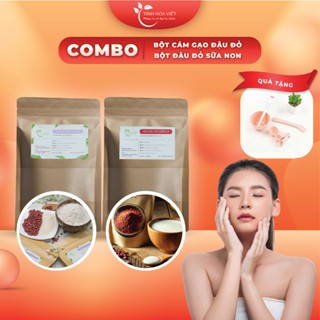 Combo đậu đỏ sữa non đậu đỏ cám gạo sáng da đều màu tẩy tế bào 500g tinhhoaviet