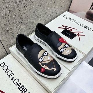 Giày slipon lười nam PB da Pu thêu hình thiên thần tình yêu tag đinh phối đế đúc sọc chữ hoa văn GS163P