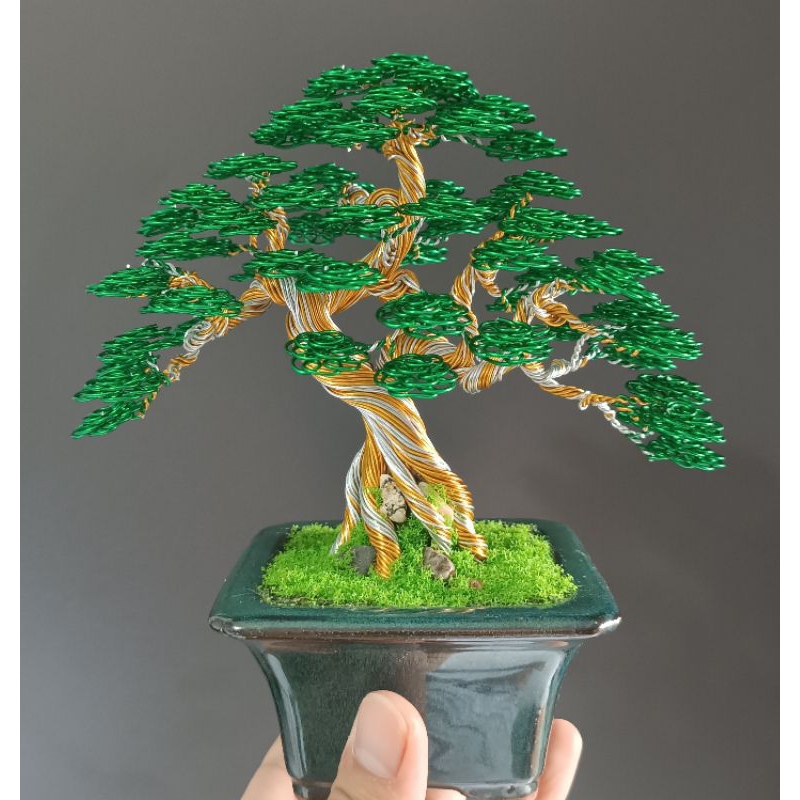 Cây bonsai mini để bàn chất liệu dây đồng