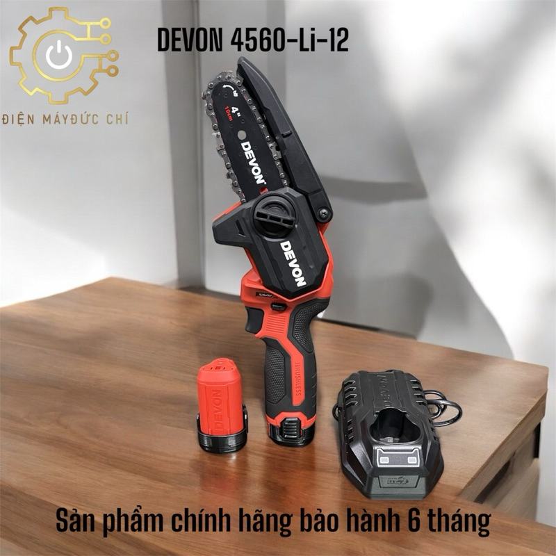 Máy cưa xích dùng pin 12V DEVON 4560 chính hãng