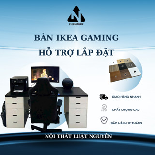 Bàn ikea gaming có ngăn kéo hỏa tốc hỗ trợ lắp đặt hcm