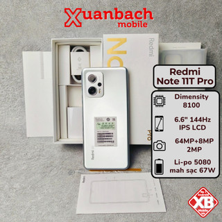  Điện thoại Xiaomi Redmi Note 11T Pro Rom Poco RAM 8 256 màn 6.6 inch 144Hz chip Dimensity 8100 