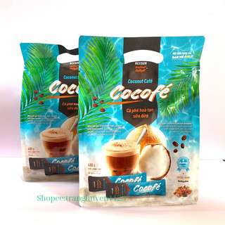 CÀ PHÊ HOÀ TAN SỮA DỪA INSTANT DELIGHT COCOFE TÚI 480G REXSUN