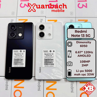 Điện thoại Xiaomi Redmi note 13 5G Unlock rom QT 5G fullbox like new Dimensity 6080 sạc nhanh 33W pin 5000maH