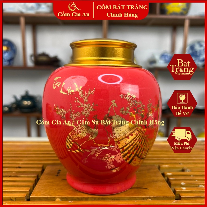 1001 mẫu Lọ Đựng Trà, Lọ Đựng Cafe - Gốm Sứ Bát Tràng Cao Cấp, hũ đựng trà, lọ chè bát tràng