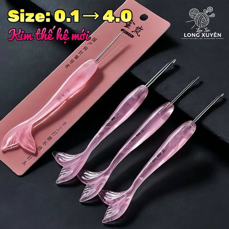 [SẴN] Kim móc len Jinlan đuôi cá hồng