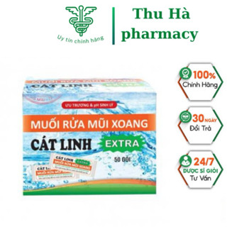Muối rửa mũi Cát Linh extra hộp 50 gói -Nhathuocthuha