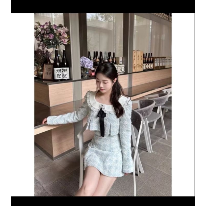 set váy dạ hồng