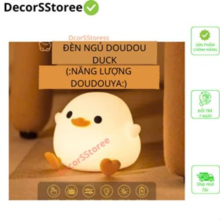 Đèn Ngủ  Vịt Đậu Đậu Để Bàn Cảm Ứng Tích Điện, Đèn Led Decor Phòng Ngủ Kute silicon mềm kiểu dáng dễ thương trang trí