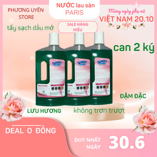 Nước Lau Sàn SUMOKIT Tinh Dầu Thảo Mộc Sạch Bóng | CHai 2 KG | Hoa Hạ - Bạc Hà | Lily - Bạch Trà | Hoa Lavender