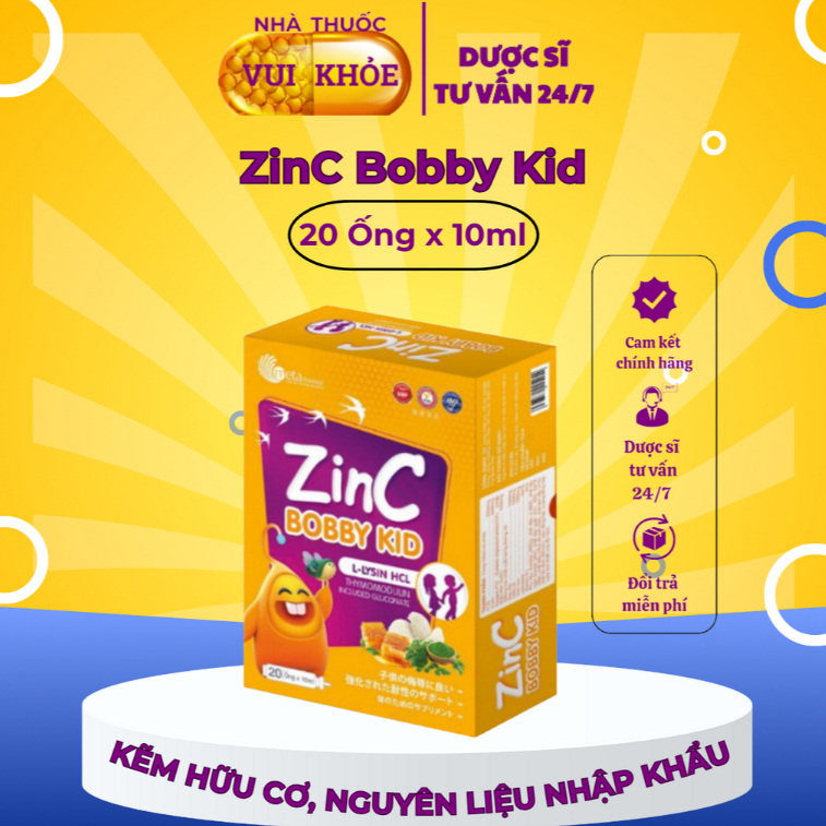 KẼM HỮU CƠ BOBBY KID GIÚP BÉ ĂN NGON TĂNG SỨC ĐỀ KHÁNG GIẢM TIÊU CHẢY