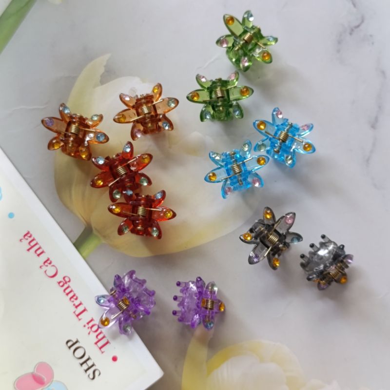 2 Cái Kẹp tóc gấp tóc mái 6 răng dài 1cm - gap01