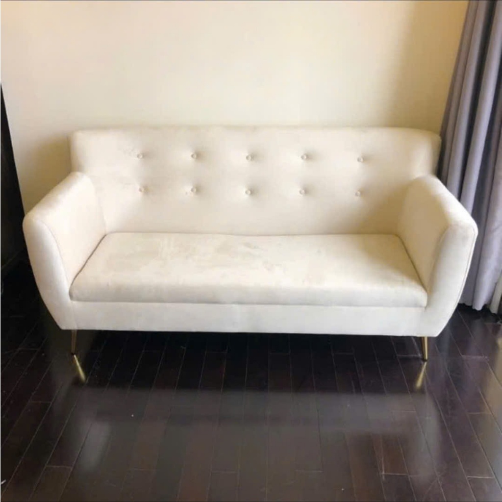 Sofa nhung phòng chờ, sofa thuyền, sofa nail thư giãn