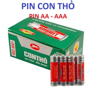 1 hộp 40 viên Pin khô Pin con thỏ, Pin tiểu AA R6P , Pin điều khiển - Pin đũa AAA R03P