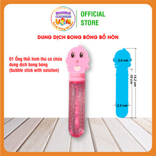 01 Que Thổi Bong Bóng Hình Thú Chứa Dung Dịch Bong Bóng Bồ Bòn (Màu Sắc Ngẫu Nhiên)