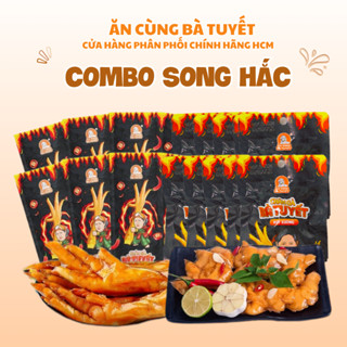 Combo Song Hắc: 10 chân gà TÊ CAY RÚT XƯƠNG + 10 chân gà TÊ CAY CÓ XƯƠNG Ăn Cùng Bà Tuyết