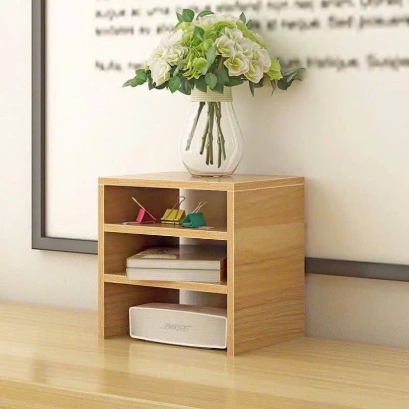 Kệ để bàn Mini, Tủ decor đa năng để bàn, Kệ sách gỗ dễ lắp ráp không lộ vít, gọn bàn làm việc