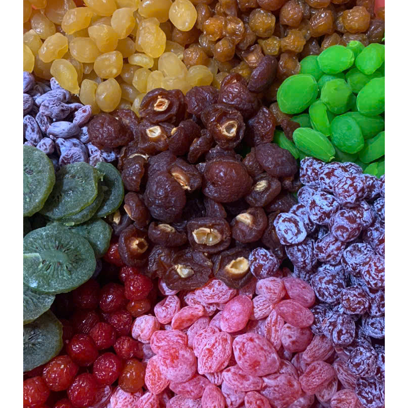 Hộp 500gr Ô mai xí muội mix 9 vị chua ngọt , đồ ăn vặt