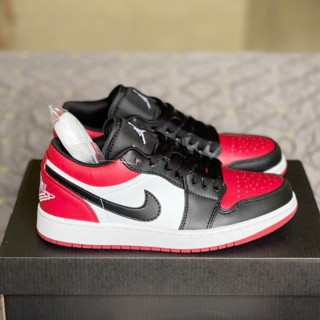 Giày jordan low 1 màu trắng đỏ thể thao nam nữ, giày JD cổ thấp hàng cao cấp nhất full box, bill