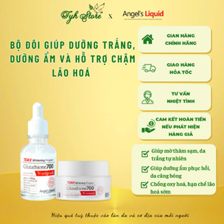 Bộ Đôi Serum Kem Dưỡng Trắng Da Cấp Ẩm Đa Tầng Angel's Liquid Glutathione 700mg + 5% HA Serum 30ml & Cream 50ml 