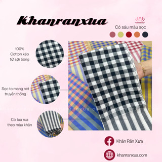 Khăn Rằn Xưa - Khăn rằn Nam Bộ dùng đi du lịch, che nắng, thấm hút mồ hôi tốt, kích thước 160x60cm