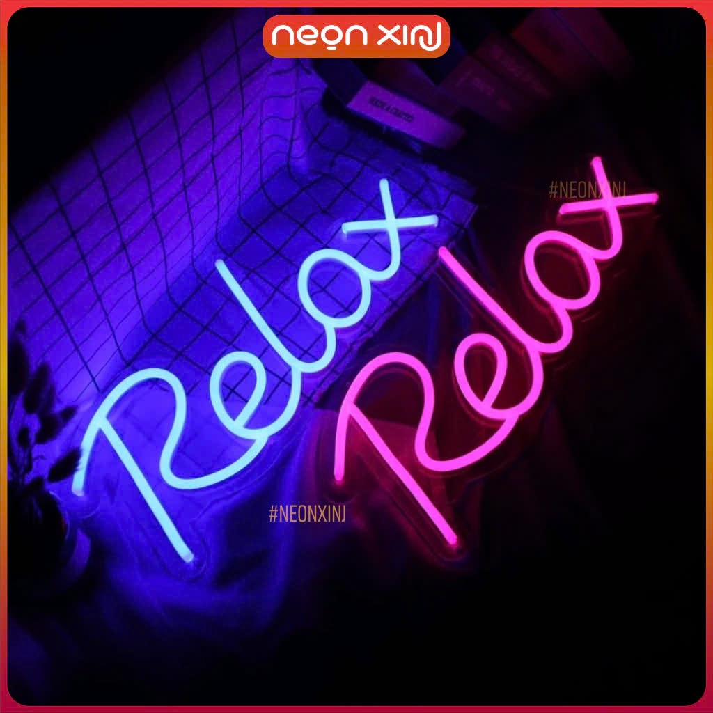 Đèn LED Neon Chữ "Relax" – Trang Trí Góc Chill, Spa, Phòng Ngủ Thư Giãn