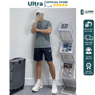 Bộ quần áo Adidas nam mùa hè cao cấp thun lạnh co giãn thấm hút mồ hôi Ultra UH5-T1160 Bộ áo quần thể thao mùa hè 2025
