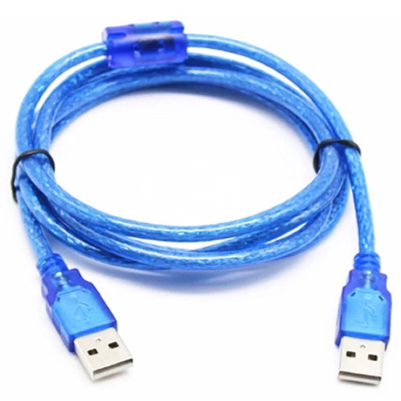 Dây cáp usb 2 đầu đực dài 1.5m xanh