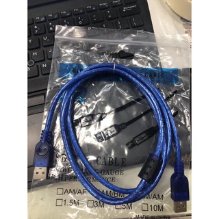 Dây cáp usb 2 đầu đực dài 1.5m xanh