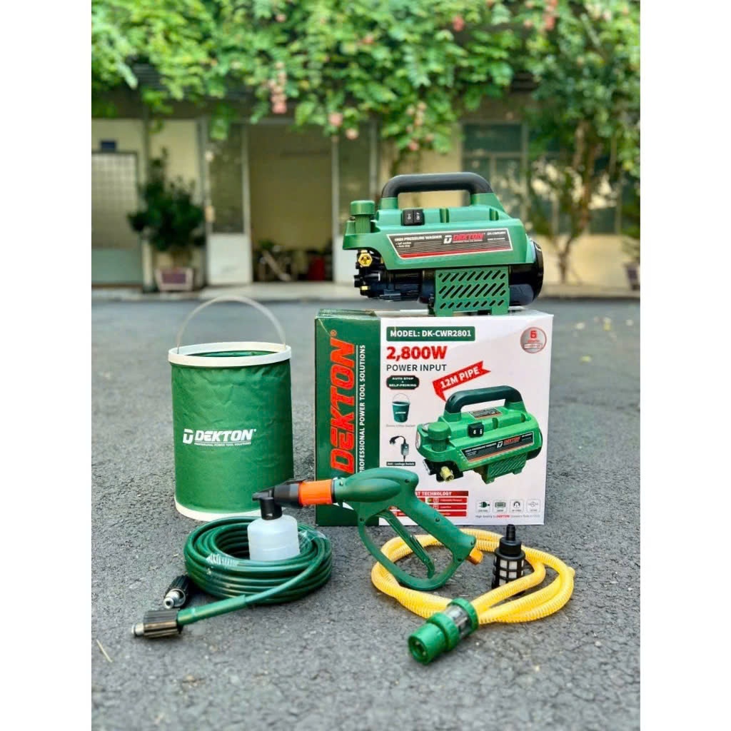 Máy Rửa Xe Dekton DK-CWR2801/ Công Suất 2800W/ Chỉnh Áp lõi đồng/ Lõi Đồng/ Công Tắc Chống Giật