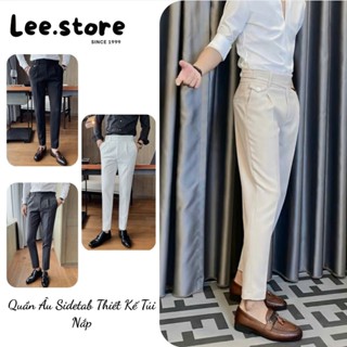 Quần Âu Nam Sizetab Thiết Kế Lắp Phong Cách Hàn Quốc, Dáng Baggy Menswear Pants Có Túi Đen