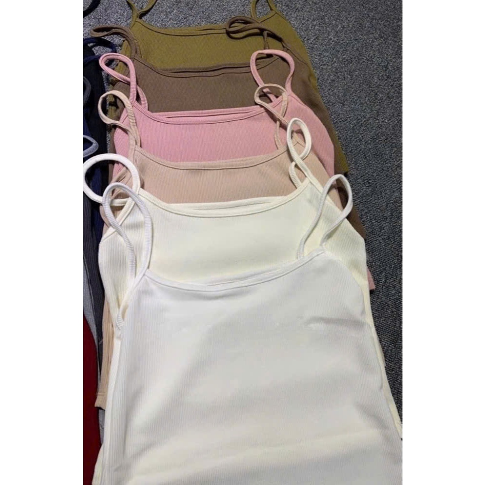 Áo Hai Dây Nữ Trơn Basic  Chất Thun Gân Mát Mẻ Sexy Cá Tính - Bun222 | BigBuy360 - bigbuy360.vn