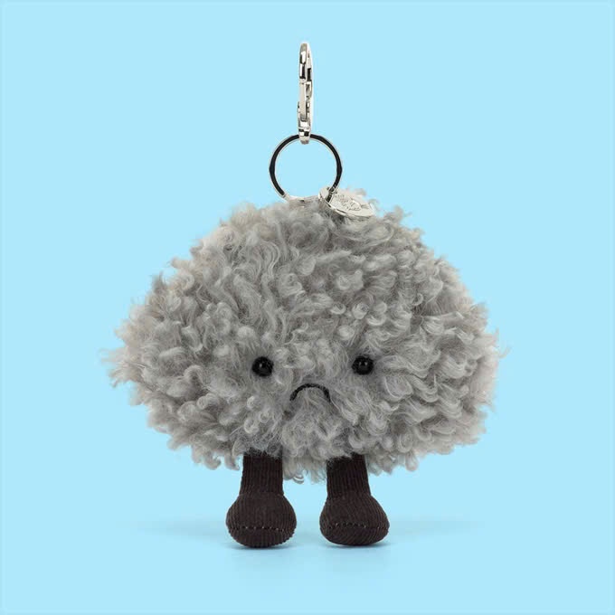 (CÓ SẴN) Bag Charm Jellycat My name is Storm Cloud Full Tag Sườn Tặng Dustbag JC + (Kèm PostCard Tuỳ