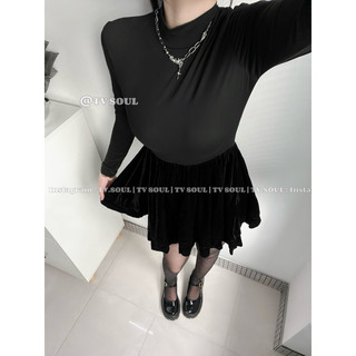 [CÓ SẴN, ẢNH THẬT] 𝐓𝐕 𝐒𝐎𝐔𝐋 Đầm tay dài váy nhung