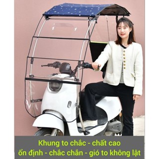 Mái che xe máy, phụ kiện xe máy, mái che, bạt phủ xe máy, bạt che xe máy, áo trùm xe máy, bạc che xe máy, ô xe máy 865