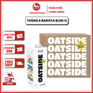 Thùng 6 hộp sữa yến mạch OATSIDE Barista Blend 1L